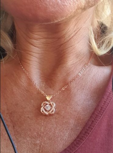 Customer photo review of COFFRET COLLIER EN ARGENT 925 + ECRIN ROSE