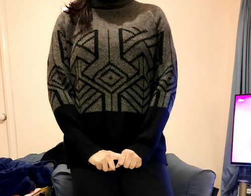 Customer photo review of Winter Thicken Warm Turtleneck Sweater