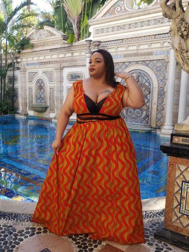 Customer photo review of African Print Deka Dress