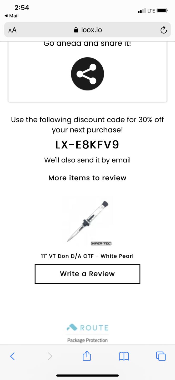 Customer photo review of 11" VT Don D/A OTF - White Pearl