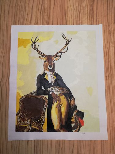 Customer photo review of Malen nach Zahlen - Mensch mit Hirschkopf