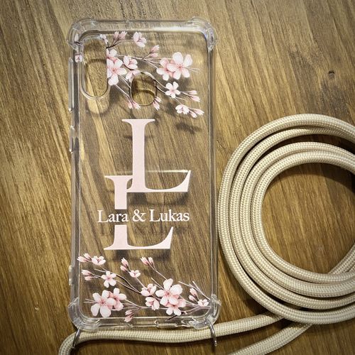 Customer photo review of Handyhülle Fleur mit Initialen und Wunschnamen (transparent)
