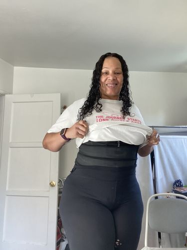 Customer photo review of Lux Latex Vest - Triple Belt