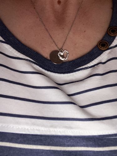 Customer photo review of Personalisierte Halskette mit Gravur "Made with Love" aus 925 Sterling Silber
