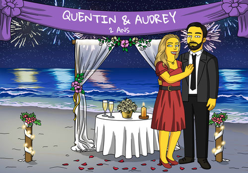 Customer photo review of Caricature cartoon dessinée à la main: en mode jaune