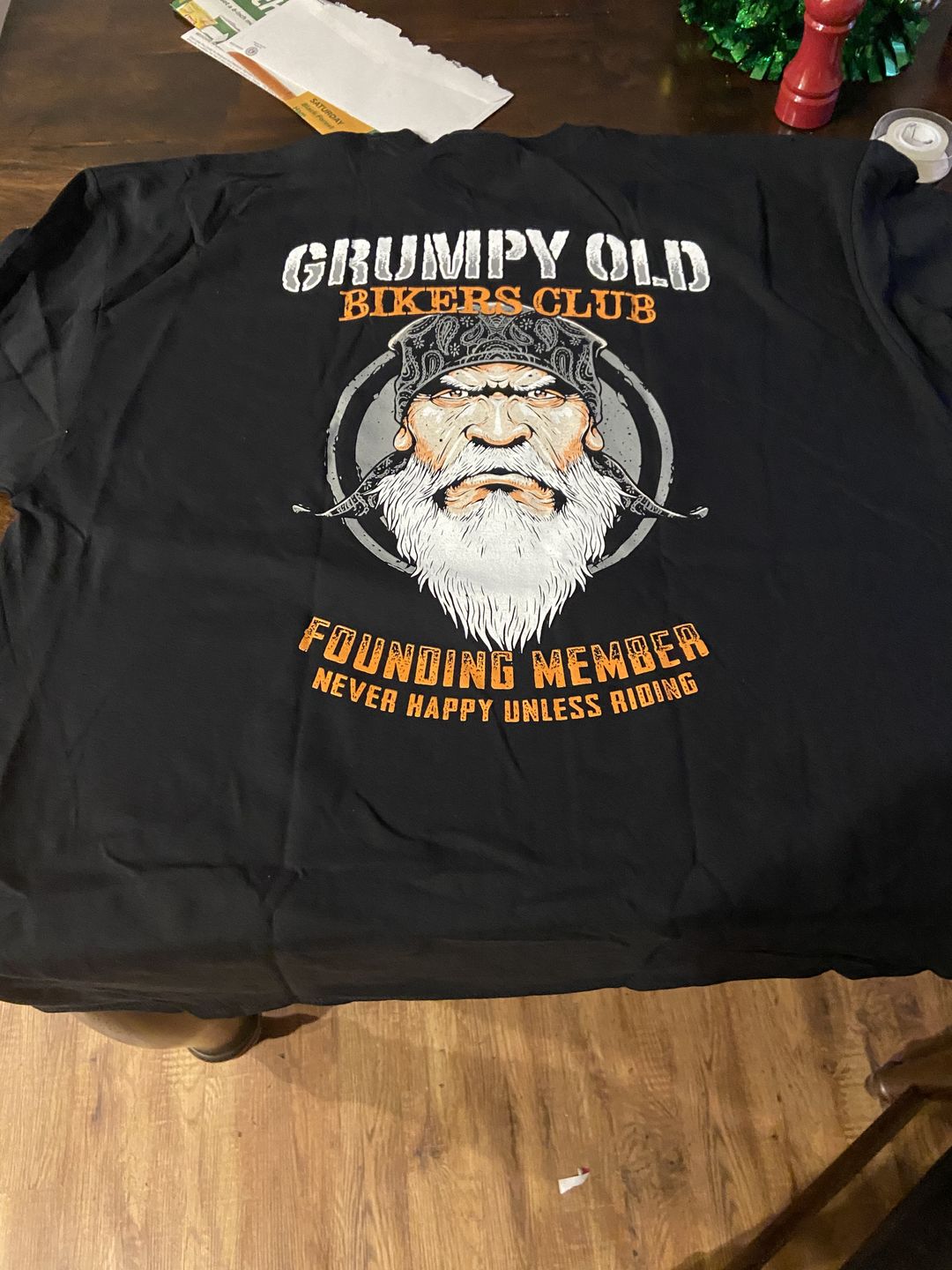 Customer photo review of Grumpy Old Bikers Club Founding Member