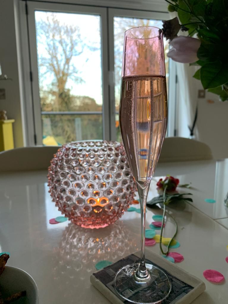 Customer photo review of Rosaline Hobnail Vase
