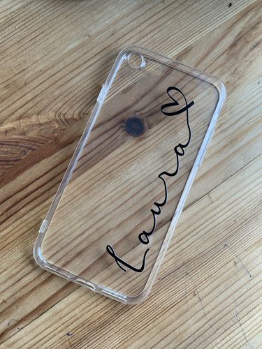 Customer photo review of Handyhülle Personalisiert Name mit Herz