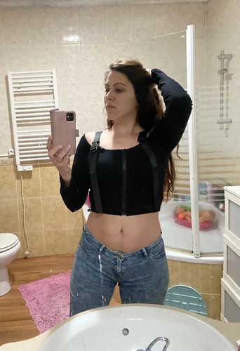 Customer photo review of Buckle Zipper Top