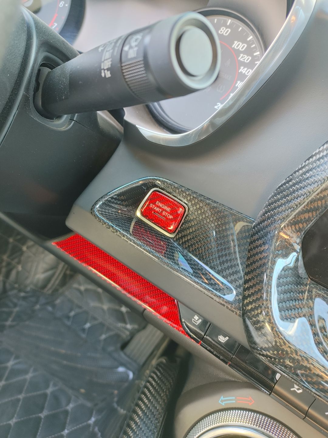 Customer photo review of Start/Stop Button Surround Trim Cover for 2016-2020 6th Gen Chevy Camaro