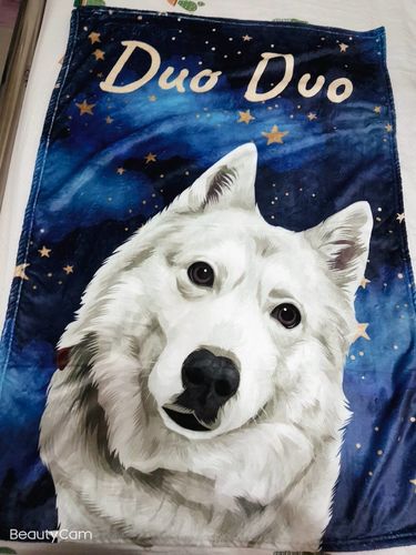 Customer photo review of 【客製】手繪寵物 法蘭絨毛毯 Custom Pet Fleece Blanket