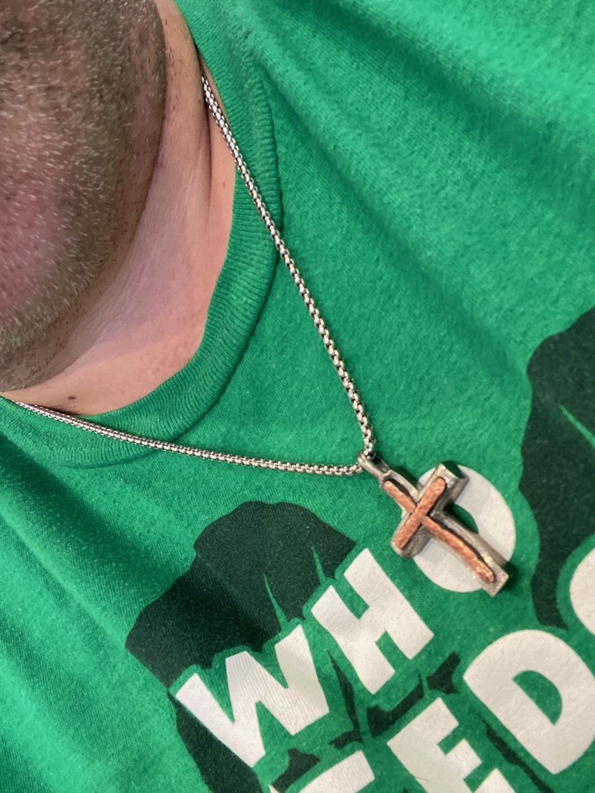 Customer photo review of 3mm Round Box Link Steel Chain Necklace