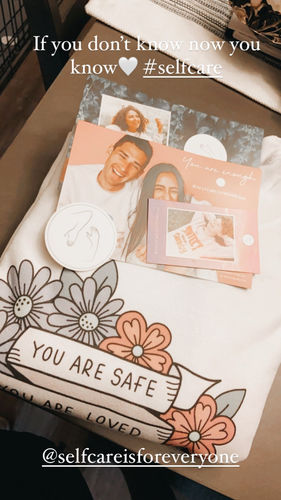 Customer photo review of You Are Safe, You Are Loved, It Will Be Okay -- Sweatshirt