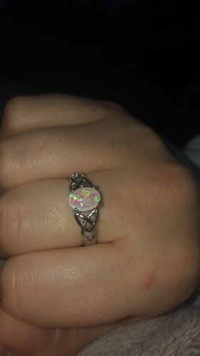 Customer photo review of Silberring mit Opalstein verziert