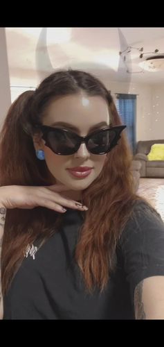 Customer photo review of Vamp Batwing Sunglasses in Black