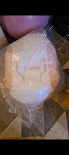 Customer photo review of Personalised Pink Star Baby Bean Bag