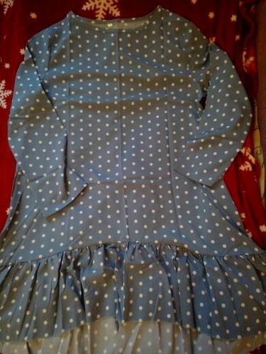 Customer photo review of Women Spring Dress Fashion Polka Dot Chiffon Dress Long Sleeve O Neck Ruffle Female Casual Yellow Dress