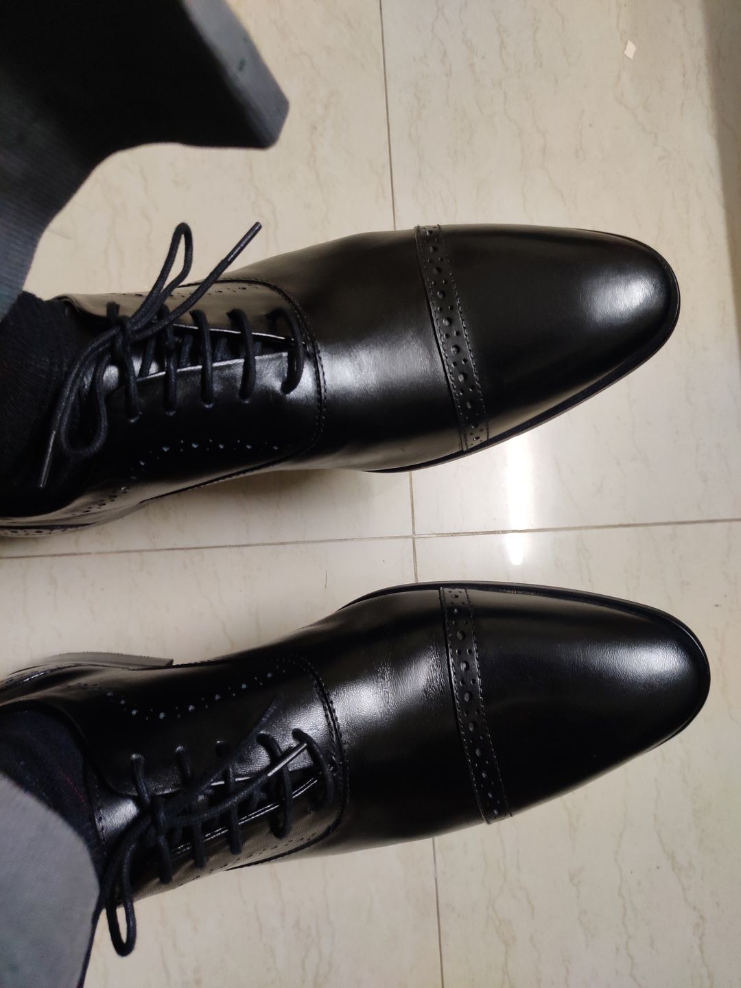 Customer photo review of Cap Toe Oxfords - Black