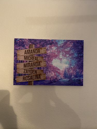 Customer photo review of Love Canopy V2 Color Family Names Premium Canvas