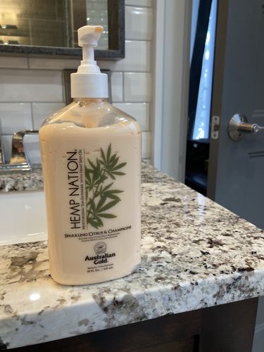 Customer photo review of HN Citrus & Champagne After Tan Lotion