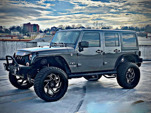 Customer photo review of Aluminum Door Grab Handle Inserts Cover for 11-18 Jeep Wrangler JK/ JKU, 4 Door