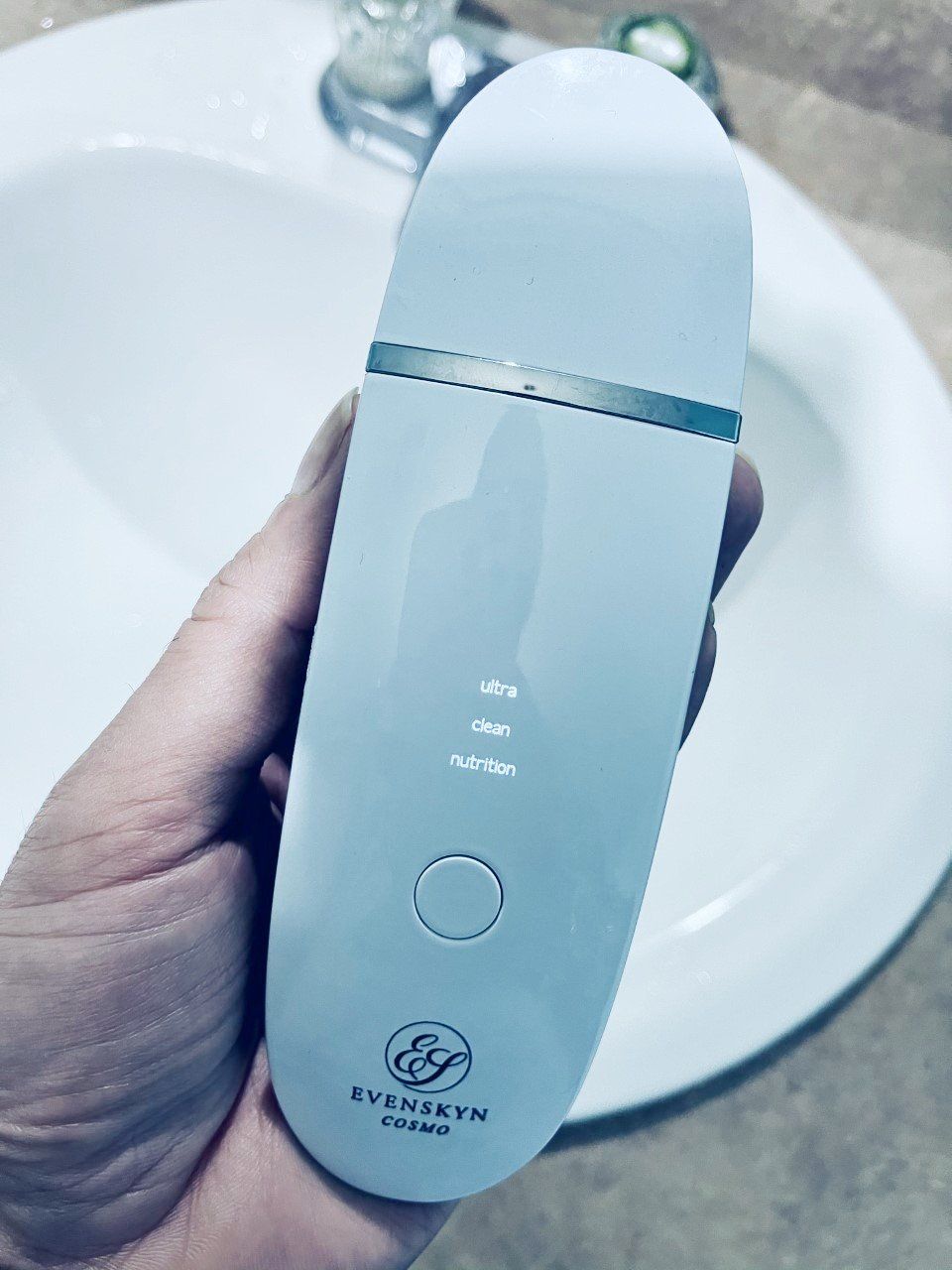 Customer photo review of EvenSkyn® Cosmo: Ultrasonic Facial Cleanser & Scrubber