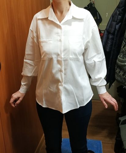 Customer photo review of Women Blouse Tops Elegant Workwear Female Tops blusas femme 2020 Spring
