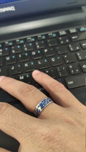 Customer photo review of Van Gogh The Starry Night Couple Rings