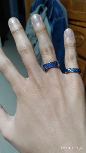 Customer photo review of Van Gogh The Starry Night Couple Rings