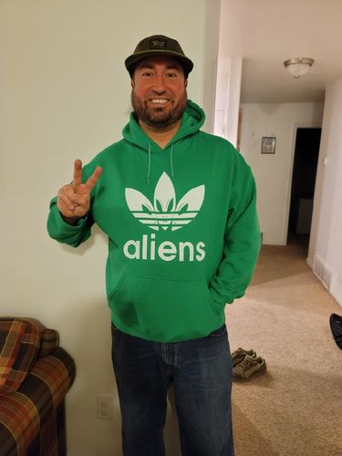 Customer photo review of Aliens Hoodie