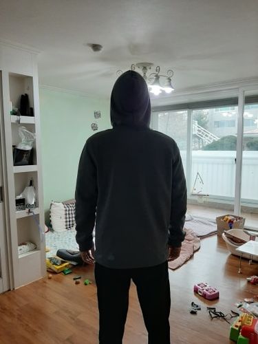 Customer photo review of Brand Men's  Solid Color Hoodies Sweatshirts Leisure Pullover