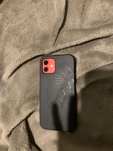 Customer photo review of Eco Friendly iPhone 12 / 12 Pro Phone Case - Palm Leaf in Pitch Black