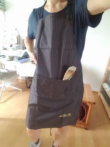 Customer photo review of Tablier de Cuisine ou Barbecue Peau de Pêche