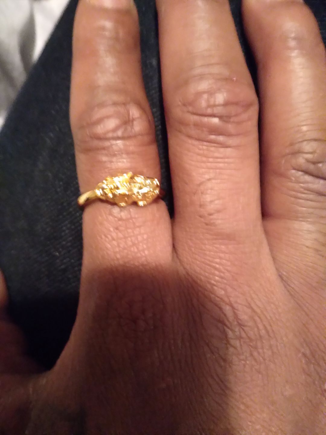 Customer photo review of Adjustable Lucky Gold Piyao Ring