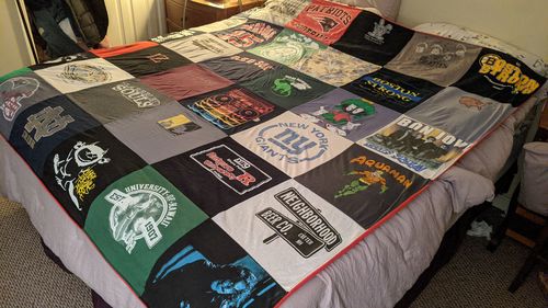 T-shirt quilt featuring new york giants by Jondy from MA