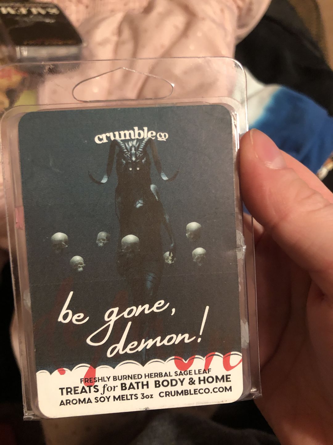 Customer photo review of Be Gone Demon Wax Melt