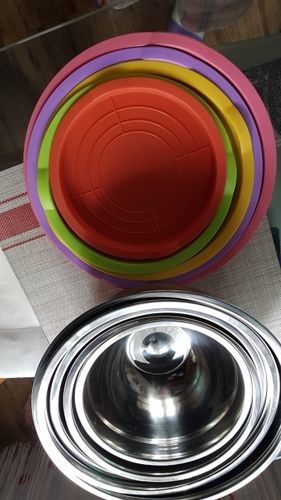 Customer photo review of Bol Mélangeur Inox avec Couvercle (Lot de 5)