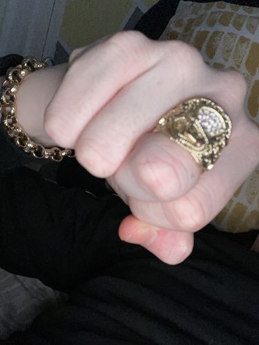 Customer photo review of CZ SADDLE RING (GOLD)