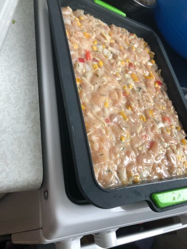 Customer photo review of Moule Gateau Silicone - Rectangulaire avec poignées