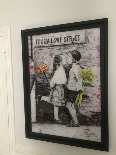 Customer photo review of "Tough love" Édition Prestige sur Plexiglas - Encadrement caisse américaine