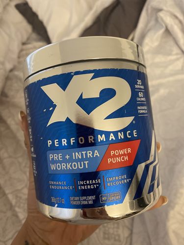 Customer photo review of X2 PERFORMANCE® Pre-Workout + Intra-Workout Powder - Power Punch