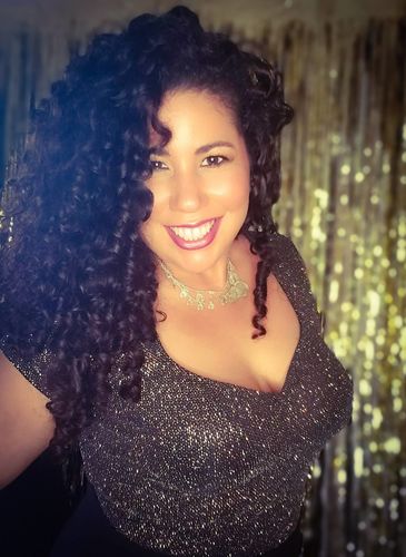 Customer photo review of Curly Ash Blonde