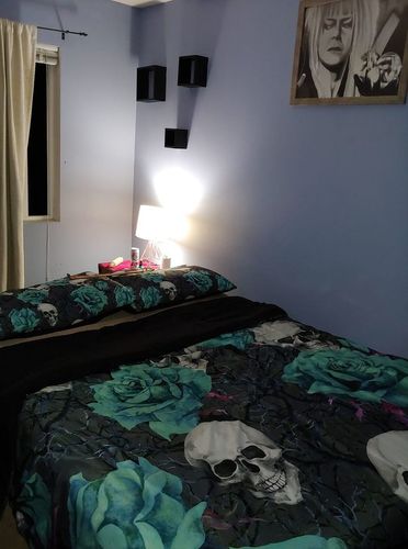Customer photo review of Turquoise Rose Skull Bedding