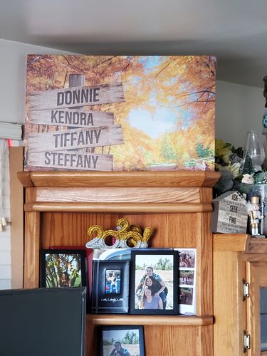 Customer photo review of Love Autumn Color Family Names Premium Canvas