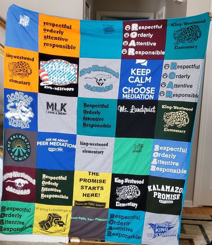 T-shirt quilt featuring king-westwood jaguars by Sandra from MI