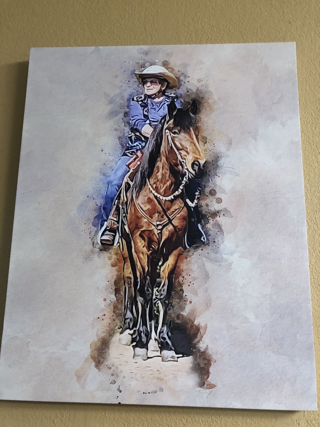 Customer photo review of Personalized Horse portrait