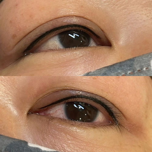 Customer photo review of Black Out Eyeliner Pigment