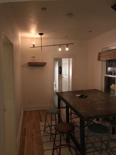 Customer photo review of Mid Century Modern Linear Chandelier For Living Room