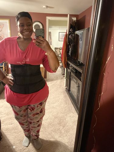Customer photo review of Lux Latex Double Abdominal Belt