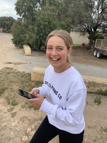 Customer photo review of Felt Logo Crew White